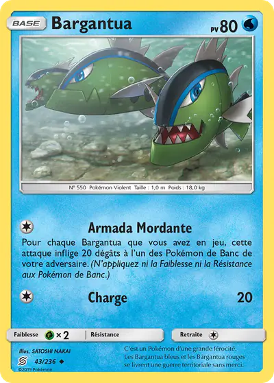 Image de la carte Pokemon Bargantua 43/236