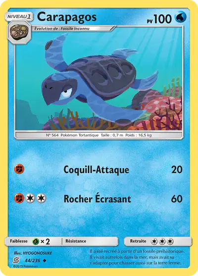 Image de la carte Pokemon Carapagos 44/236