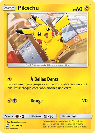 Image de la carte Pokemon Pikachu 55/236