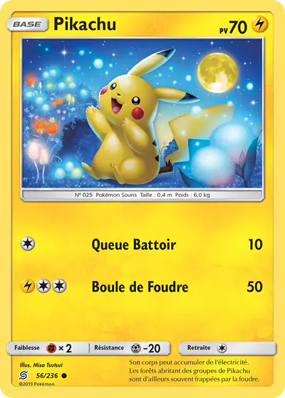 Image de la carte Pokemon Pikachu 56/236