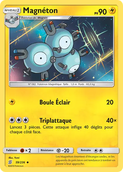 Image de la carte Pokemon Magnéton 59/236