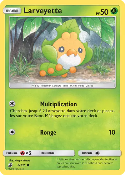 Image de la carte Pokemon Larveyette 6/236