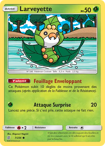 Image de la carte Pokemon Larveyette 7/236
