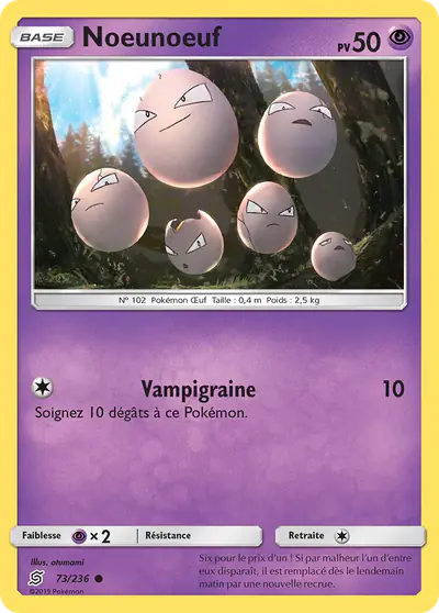 Image de la carte Pokemon Noeunoeuf 73/236