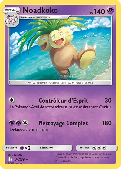 Image de la carte Pokemon Noadkoko 74/236
