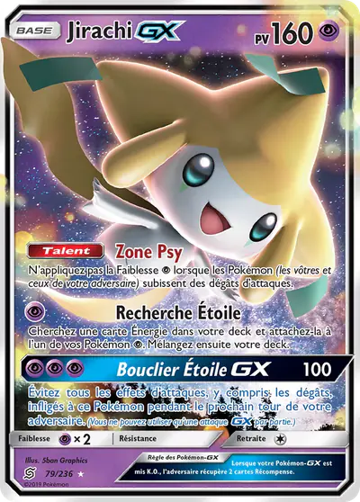 Image de la carte Pokemon Jirachi GX 79/236