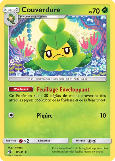 Image de la carte Pokemon Couverdure 8/236