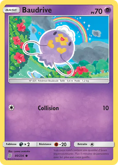 Image de la carte Pokemon Baudrive 80/236