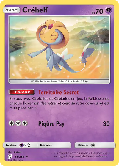 Image de la carte Pokemon Créhelf 83/236