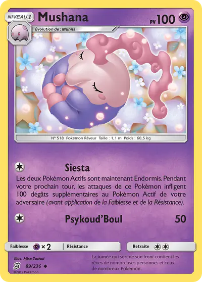Image de la carte Pokemon Mushana 89/236