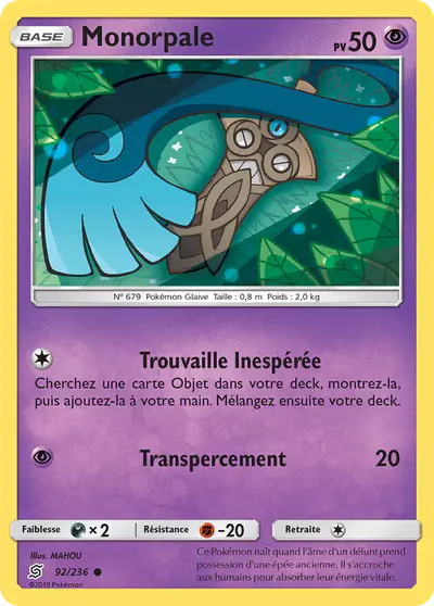 Image de la carte Pokemon Monorpale 92/236