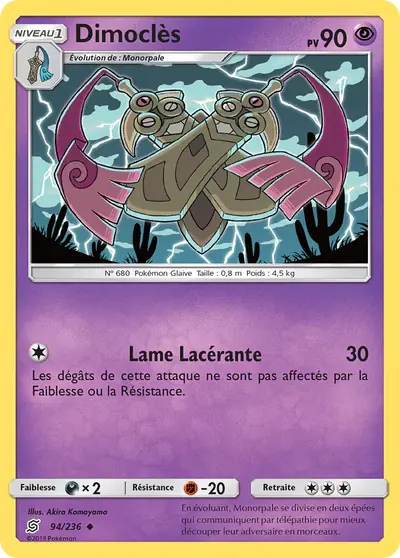 Image de la carte Pokemon Dimoclès 94/236