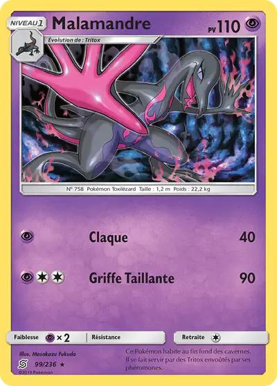 Image de la carte Pokemon Malamandre 99/236