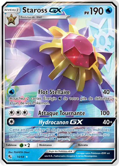 Image de la carte Pokemon Staross GX 14/68
