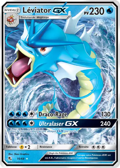 Image de la carte Pokemon Léviator GX 16/68