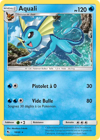 Image de la carte Pokemon Aquali 18/68
