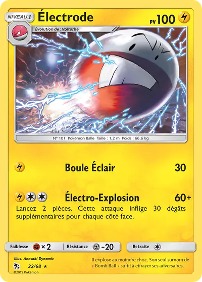Image de la carte Pokemon Électrode 22/68