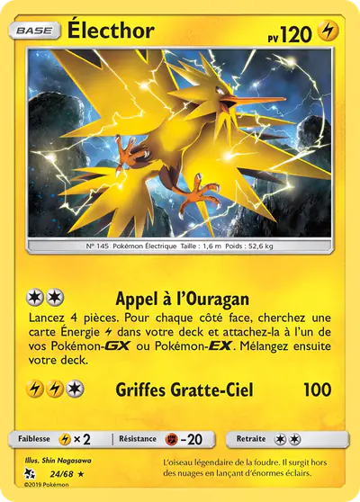 Image de la carte Pokemon Électhor 24/68