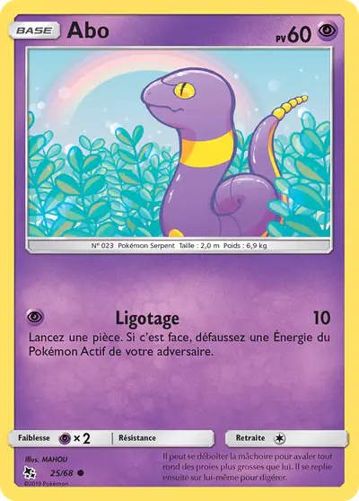 Image de la carte Pokemon Abo 25/68