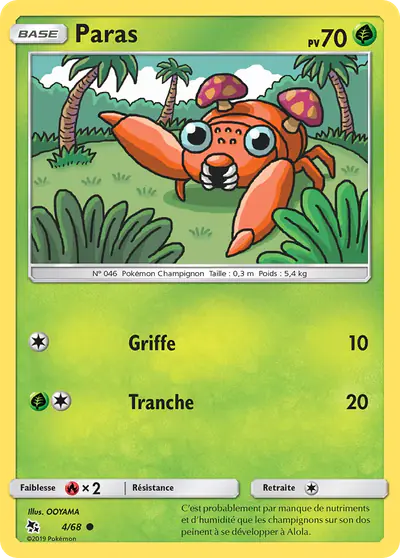 Image de la carte Pokemon Paras 4/68