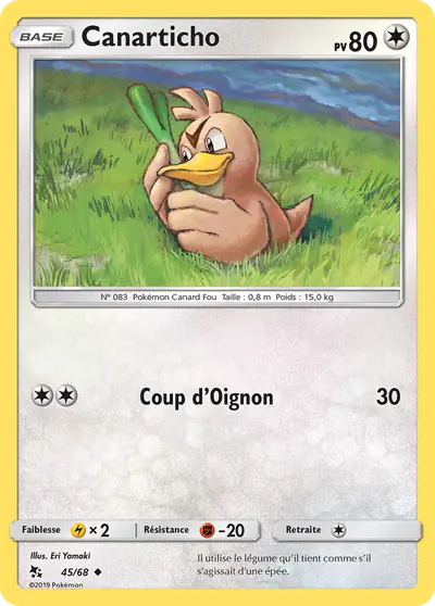 Image de la carte Pokemon Canarticho 45/68