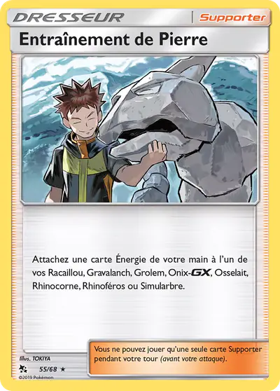 Image de la carte Pokemon Entraînement de Pierre 55/68