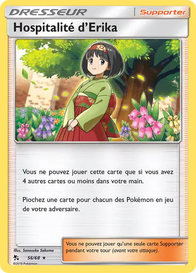 Image de la carte Pokemon Hospitalité d'Erika 56/68