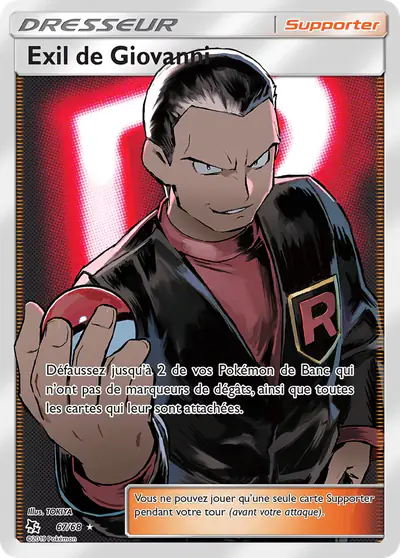 Image de la carte Pokemon Exil de Giovanni 67/68