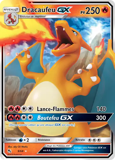 Image de la carte Pokemon Dracaufeu GX 9/68