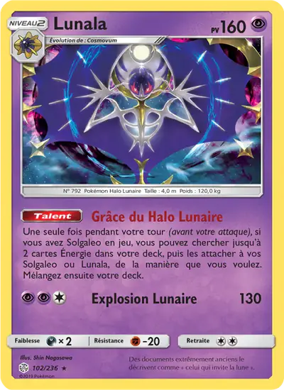 Image de la carte Pokemon Lunala 102/236