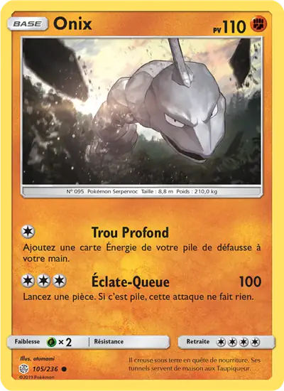 Image de la carte Pokemon Onix 105/236