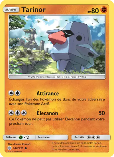 Image de la carte Pokemon Tarinor 106/236