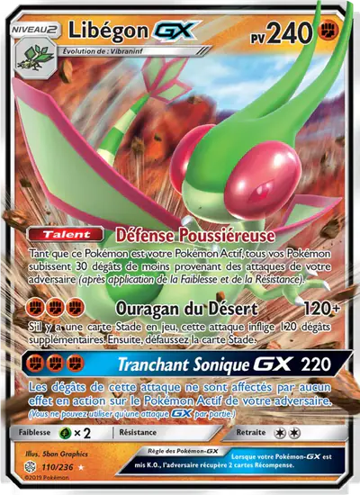 Image de la carte Pokemon Libégon GX 110/236