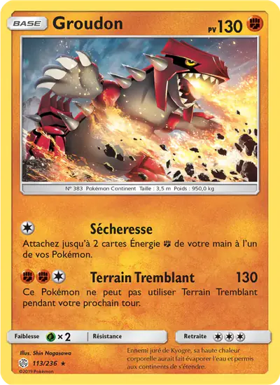 Image de la carte Pokemon Groudon 113/236