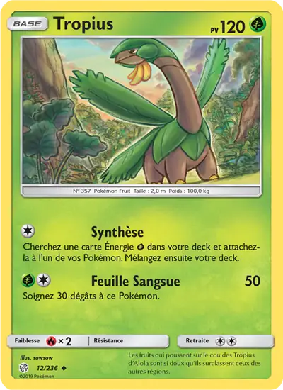 Image de la carte Pokemon Tropius 12/236