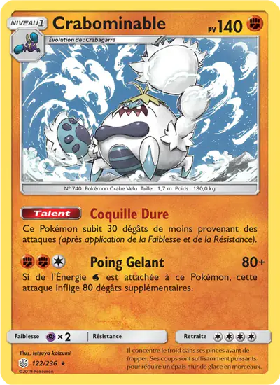 Image de la carte Pokemon Crabominable 122/236