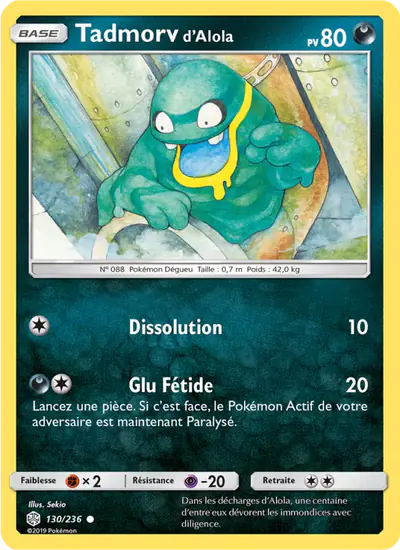 Image de la carte Pokemon Tadmorv d'Alola 130/236