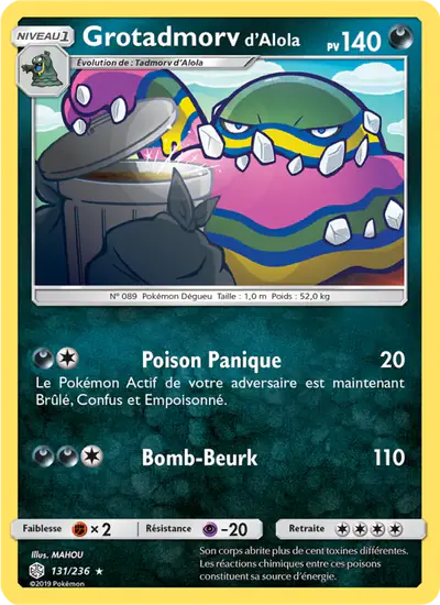 Image de la carte Pokemon Grotadmorv d'Alola 131/236