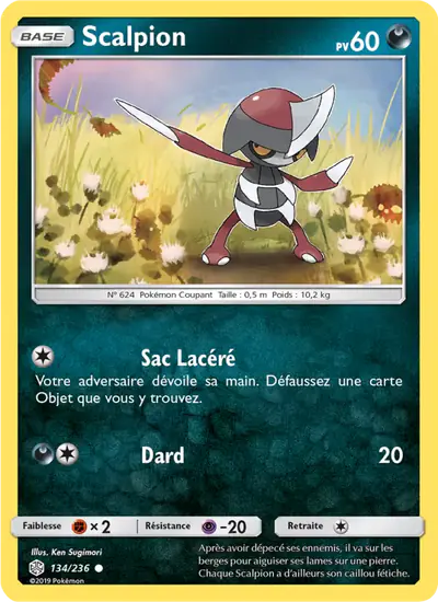 Image de la carte Pokemon Scalpion 134/236