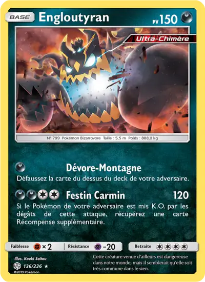 Image de la carte Pokemon Engloutyran 136/236
