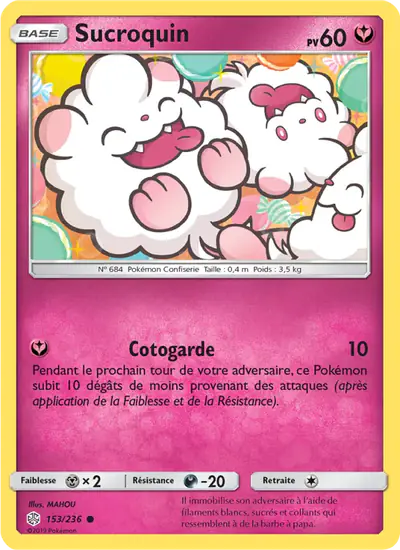 Image de la carte Pokemon Sucroquin 153/236