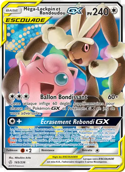 Image de la carte Pokemon Méga-Lockpin et Rondoudou GX 165/236