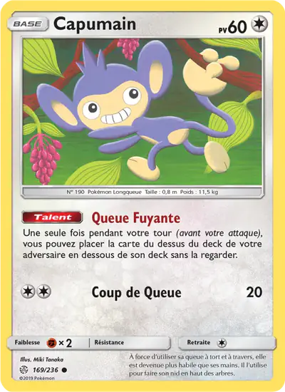 Image de la carte Pokemon Capumain 169/236