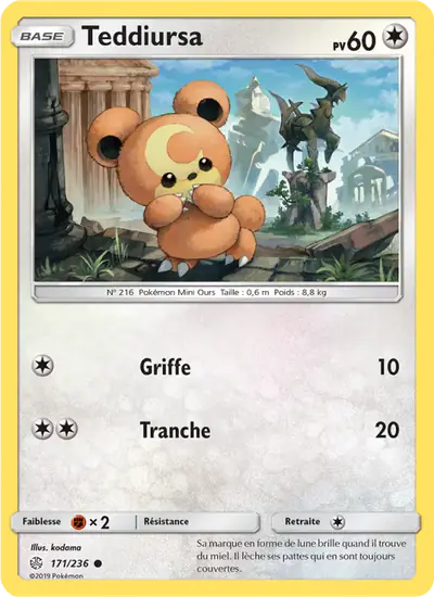Image de la carte Pokemon Teddiursa 171/236
