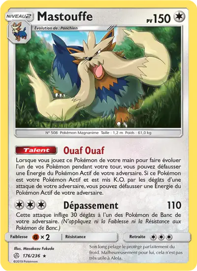 Image de la carte Pokemon Mastouffe 176/236