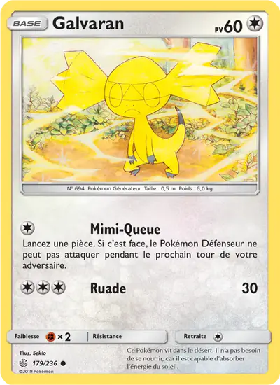 Image de la carte Pokemon Galvaran 179/236
