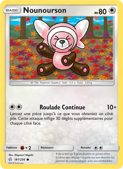 Image de la carte Pokemon Nounourson 181/236