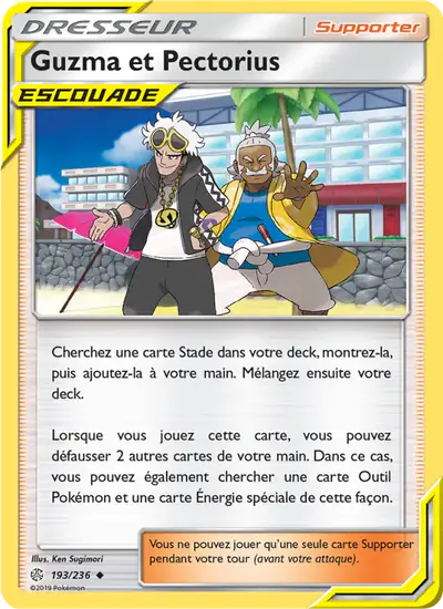 Image de la carte Pokemon Guzma et Pectorius 193/236