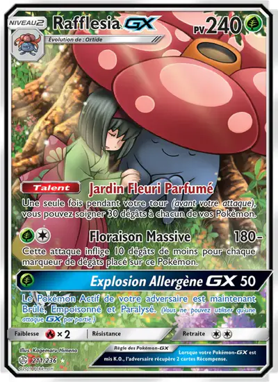Image de la carte Pokemon Rafflesia GX 211/236