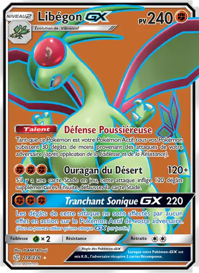 Image de la carte Pokemon Libégon GX 218/236